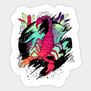 Blue Red Blend Cosmic Scorpion Sticker